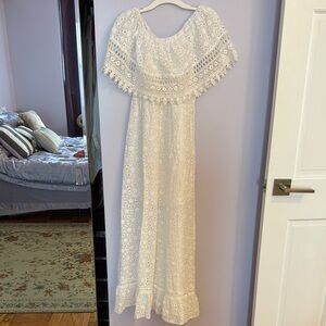 White Eyelet Maxi Dress